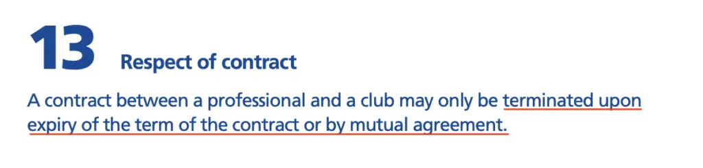 FIFA Transfers Article 13